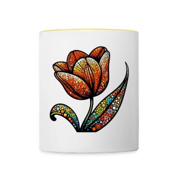 Tulip - Contrasting Mug - white/yellow - Front
