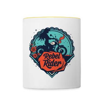 Rebel Rider - Mug contrasté - blanc/jaune - Devant