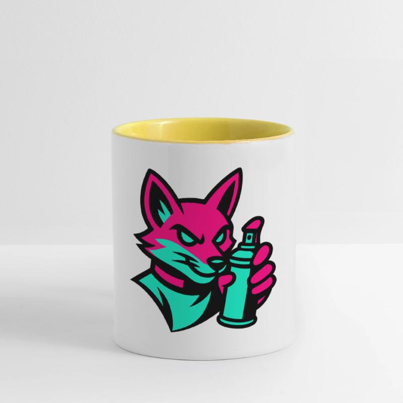 Graffiti Fox Contrasting Mug
