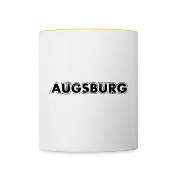 Augsburg - Tasse zweifarbig - Weiß/Gelb - Vorne
