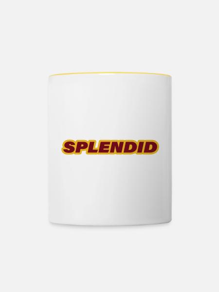 SPLENDID - Tasse zweifarbig - Weiß/Gelb
