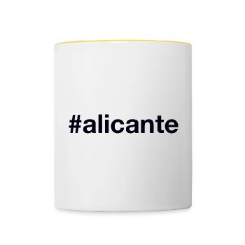 ALICANTE Hashtag - Mug contrasté - blanc/jaune - Devant