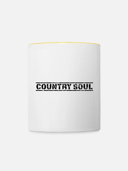 Country Soul - Tasse zweifarbig - Weiß/Gelb