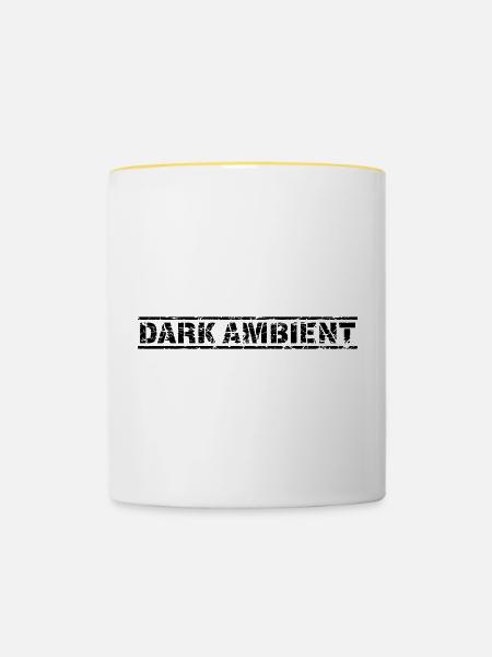 Dark Ambient - Tasse zweifarbig - Weiß/Gelb
