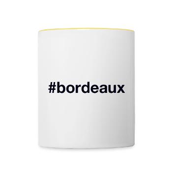 BORDEAUX Hashtag - Tasse zweifarbig - Weiß/Gelb - Vorne