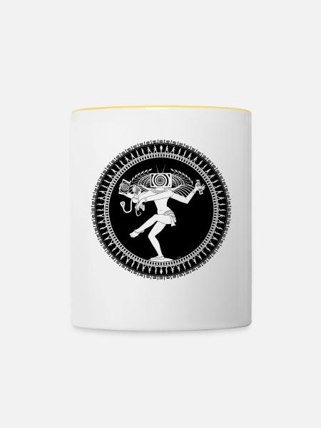 Manipulated Shiva - Tasse zweifarbig - Weiß/Gelb