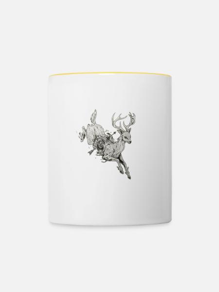 Bambie - Tasse zweifarbig - Weiß/Gelb