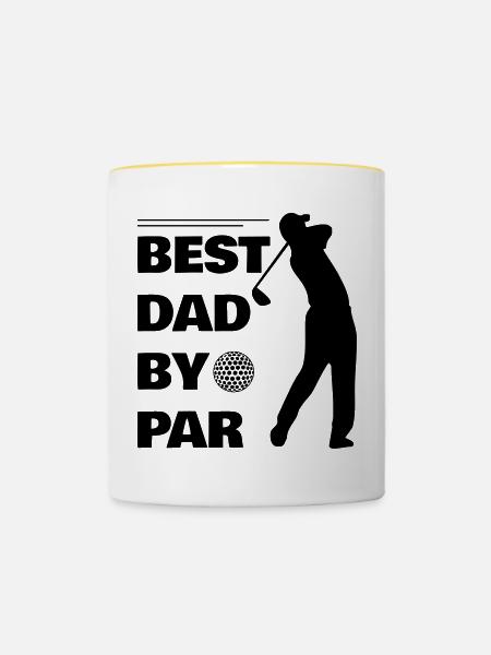Golf - Tasse zweifarbig - Weiß/Gelb