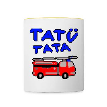 Feuerwehr Tatütata - Tasse zweifarbig - Weiß/Gelb - Vorne