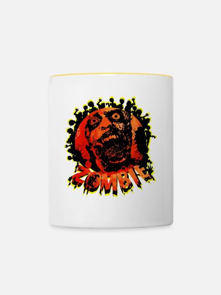 ZOMBIE - Tasse zweifarbig - Weiß/Gelb