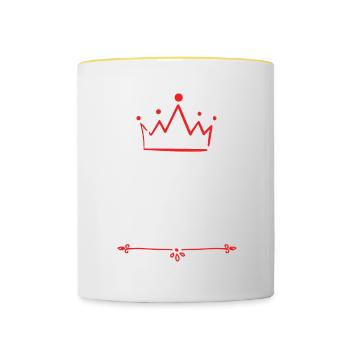 Karl - Tasse zweifarbig - Weiß/Gelb - Vorne