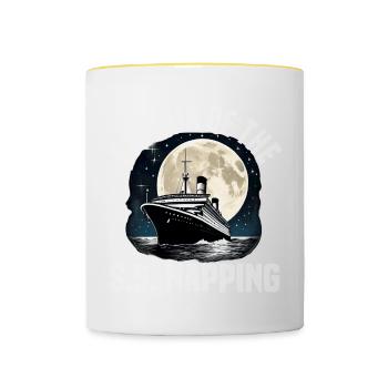 Captain Of Napping Cruise Ship Vacation Group - Tasse zweifarbig - Weiß/Gelb - Vorne