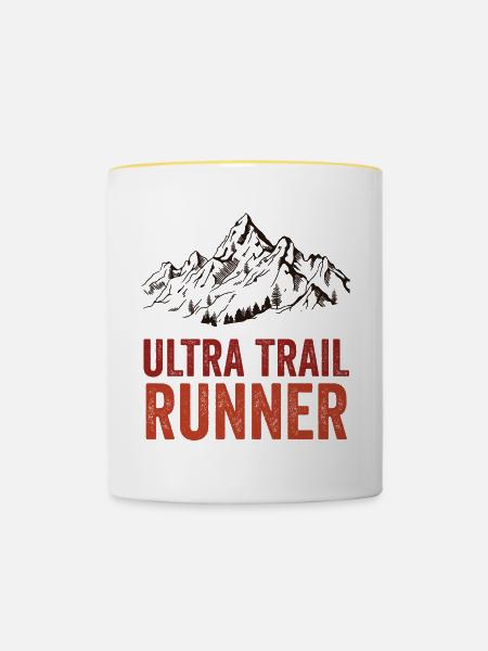 Ultra-Trailrunner - Tasse zweifarbig - Weiß/Gelb