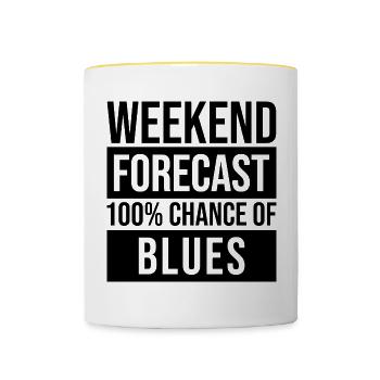 Blues - Tasse zweifarbig - Weiß/Gelb - Vorne