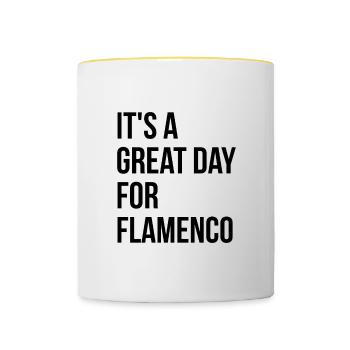 Flamenco - Tasse zweifarbig - Weiß/Gelb - Vorne