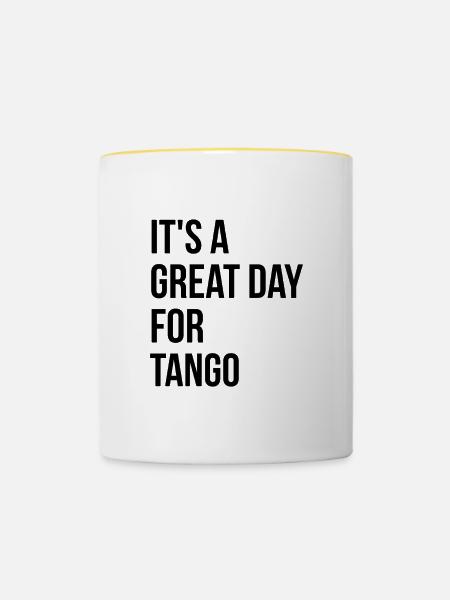 Tango Tango Tango - Tasse zweifarbig - Weiß/Gelb