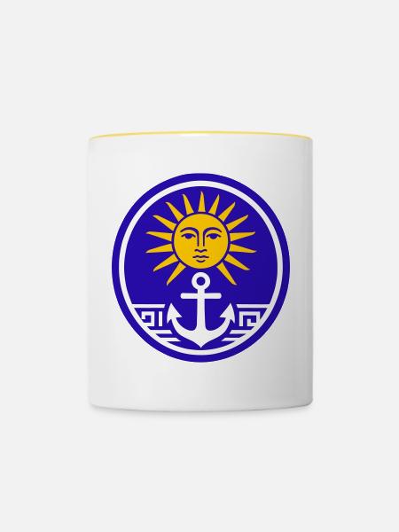 Greece Sun - Tasse zweifarbig - Weiß/Gelb