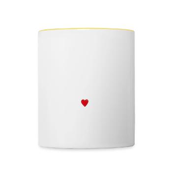 Herzlichen Glückwunsch - Tasse zweifarbig - Weiß/Gelb - Vorne