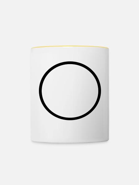 Ring Medium - Tasse zweifarbig - Weiß/Gelb