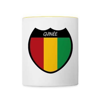 Guinée - Mug contrasté - blanc/jaune - Devant