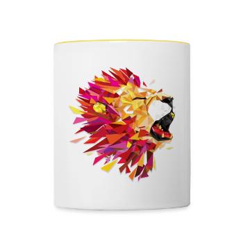 roaring Lion - Contrasting Mug - white/yellow - Front