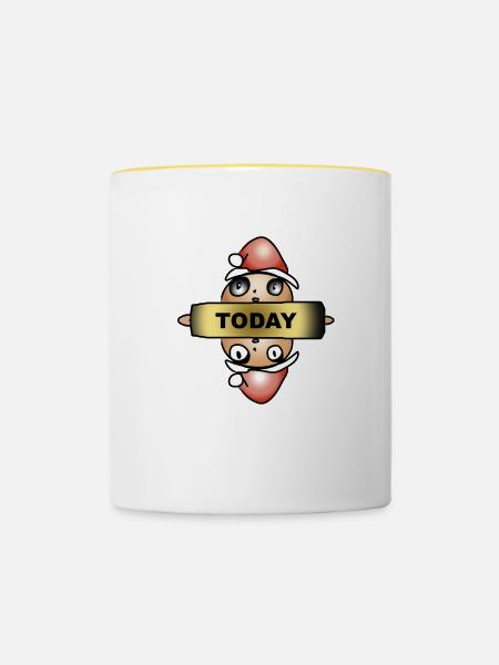 Today - Tasse zweifarbig - Weiß/Gelb