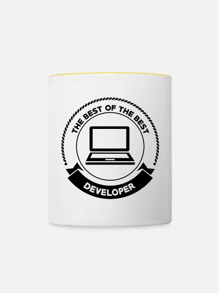 Developer - Mug contrasté - blanc/jaune