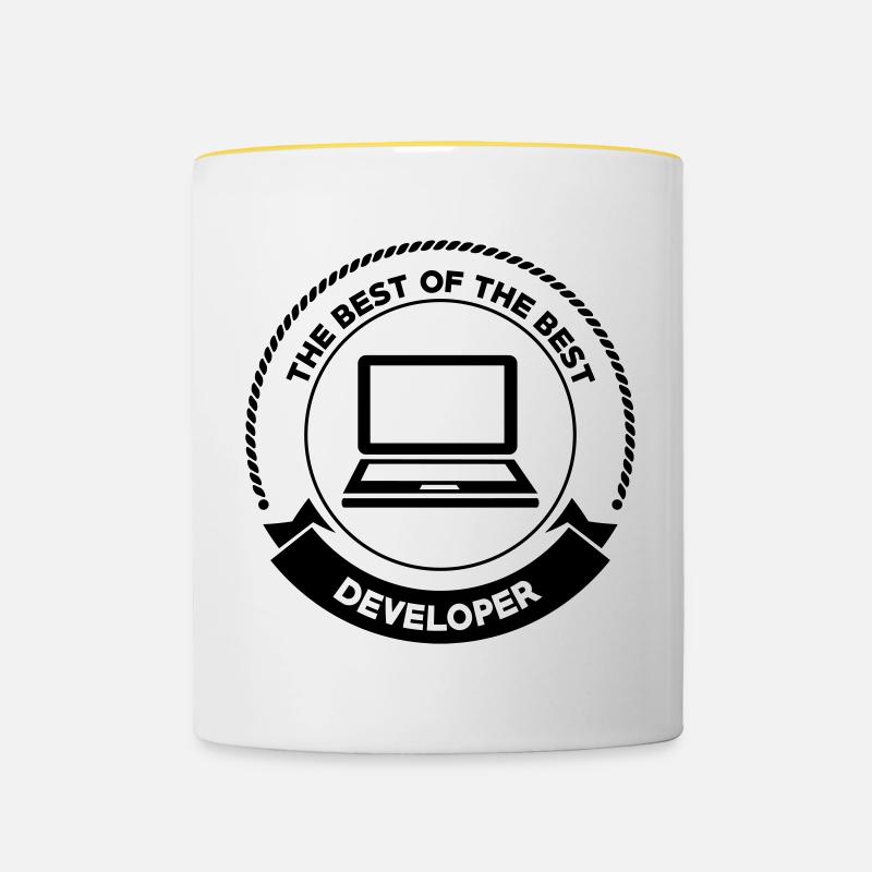 Developer - Mug contrasté - blanc/jaune