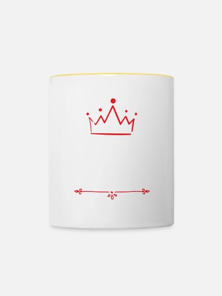 Kevin - Mug contrasté - blanc/jaune