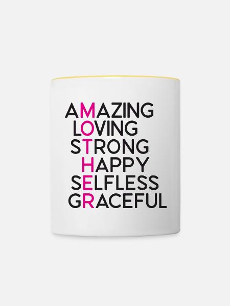 Die beste Mutter aller Zeiten - Tasse zweifarbig - Weiß/Gelb