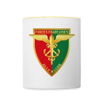 Französische Streitkräfte in Deutschland - Tasse zweifarbig - Weiß/Gelb - Vorne