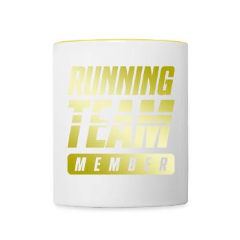Running Team - Contrasting Mug - white/yellow - Front