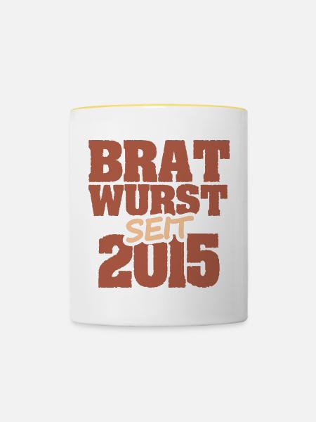 Barbecue 2015 - Tasse zweifarbig - Weiß/Gelb