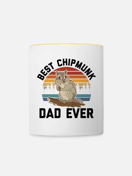 Streifenhörnchen - Tasse zweifarbig - Weiß/Gelb