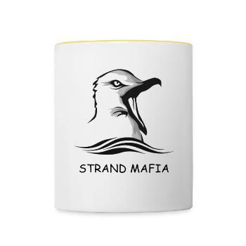 Strand Mafia - Tasse zweifarbig - Weiß/Gelb - Vorne