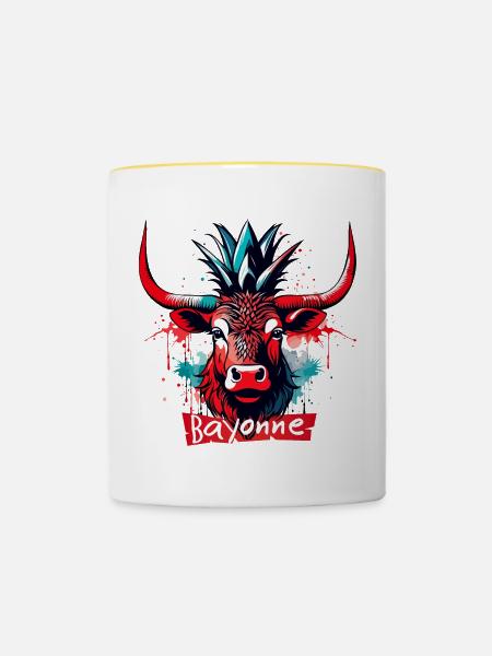 Bayonne Feria! Festayre - Tasse zweifarbig - Weiß/Gelb