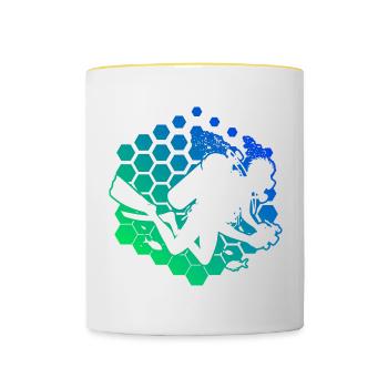 Scuba Tauchen Diver Tauchen Scuba Diver - Tasse zweifarbig - Weiß/Gelb - Vorne
