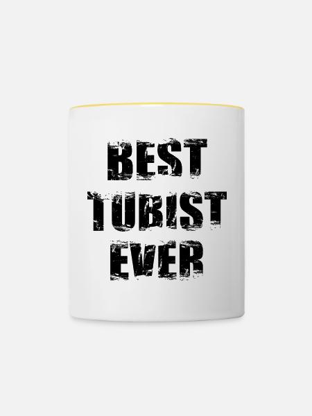 Bester Tubist - Tasse zweifarbig - Weiß/Gelb