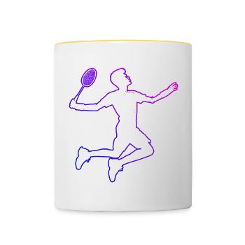 Badminton Women's Squash Badminton Players Badminton - Contrasting Mug - white/yellow - Front
