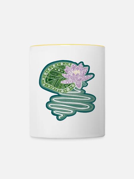 Seerose - Tasse zweifarbig - Weiß/Gelb