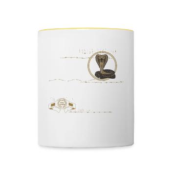 Wrestling schauen - Tasse zweifarbig - Weiß/Gelb - Vorne