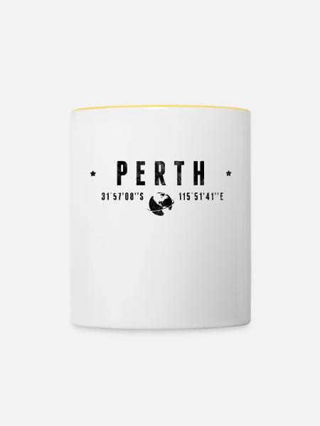 Perth - Tasse zweifarbig - Weiß/Gelb