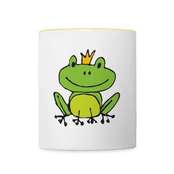 Frog or prince? - Contrasting Mug - white/yellow - Front