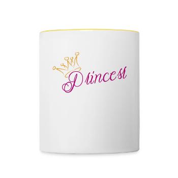Princess - Tasse zweifarbig - Weiß/Gelb - Vorne