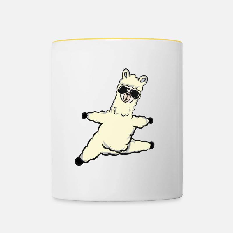 Spagat alpaca sunglasses - Contrasting Mug - white/yellow
