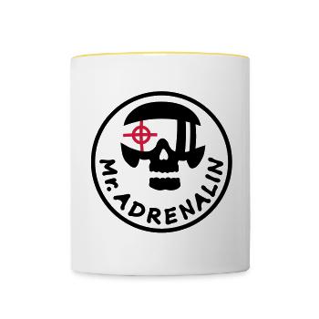 mr_adrenalin_pilot - Contrasting Mug - white/yellow - Front