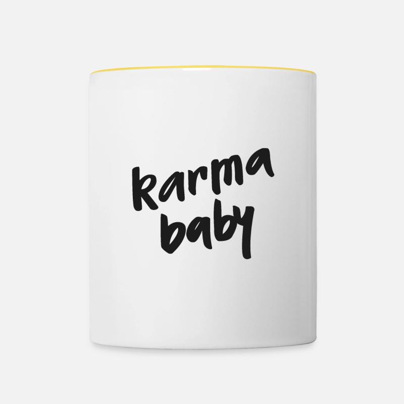 Karma bébé - Mug contrasté - blanc/jaune