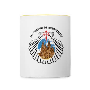 Croix St Jacques 23 - Mug contrasté - blanc/jaune - Devant