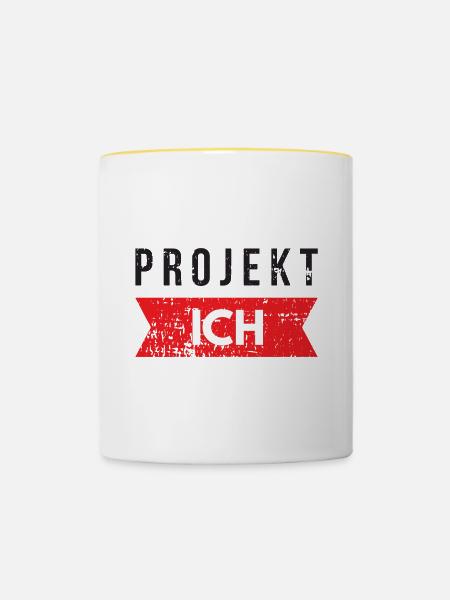 Selbstmotivation - Tasse zweifarbig - Weiß/Gelb