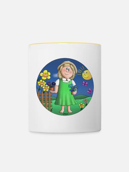 Naturliebhaber - Tasse zweifarbig - Weiß/Gelb
